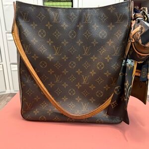 Louis Vuitton Dark Brown Monogram Looping GM